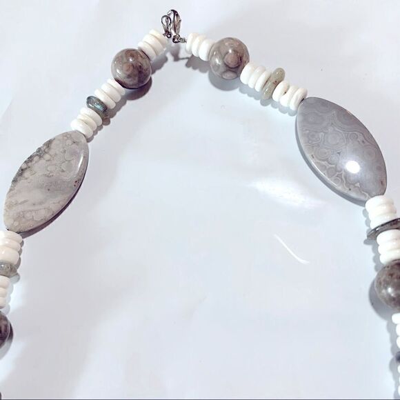 Crazy Lace Agate Necklace Approx 18” (20 Crazy Lace Stones) Gorgeous - Picture 4 of 12